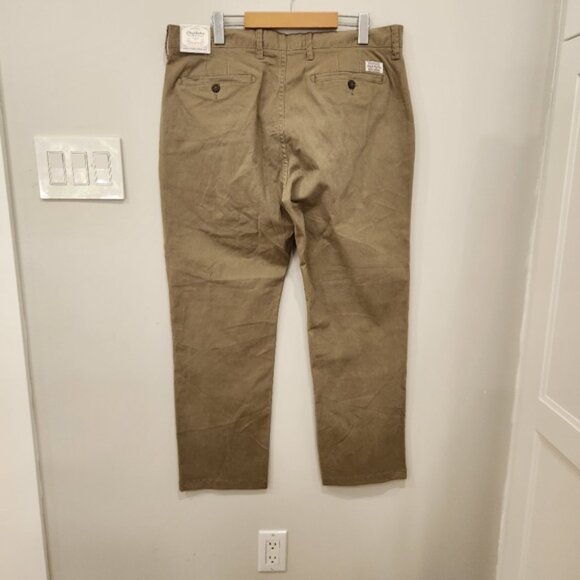 Flag and Anthem Pants Mens 35x30 Khaki Nashville Straight Stretch Chinos - Picture 2 of 12